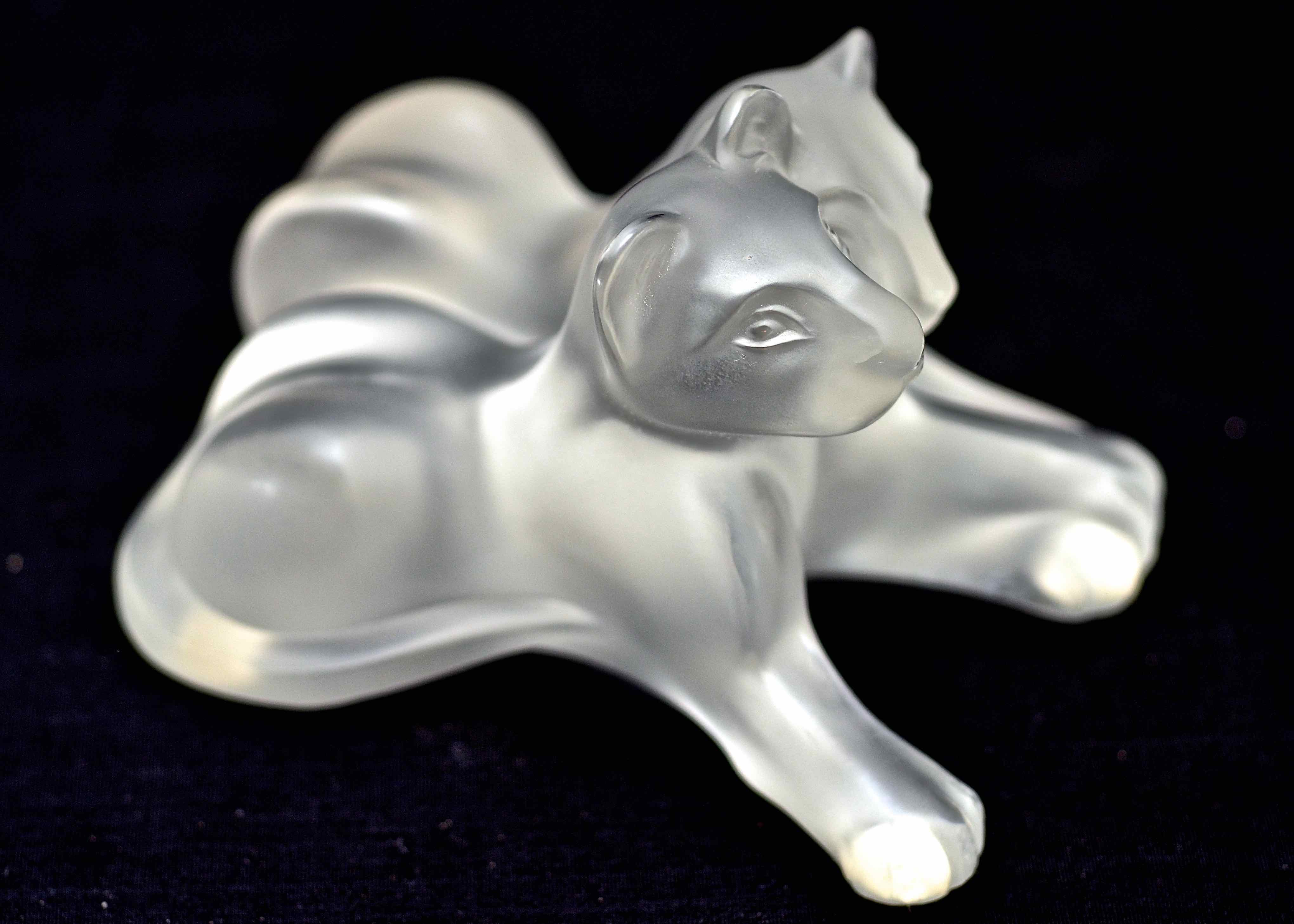 Lalique Tambwee Lion Cub Sculpture