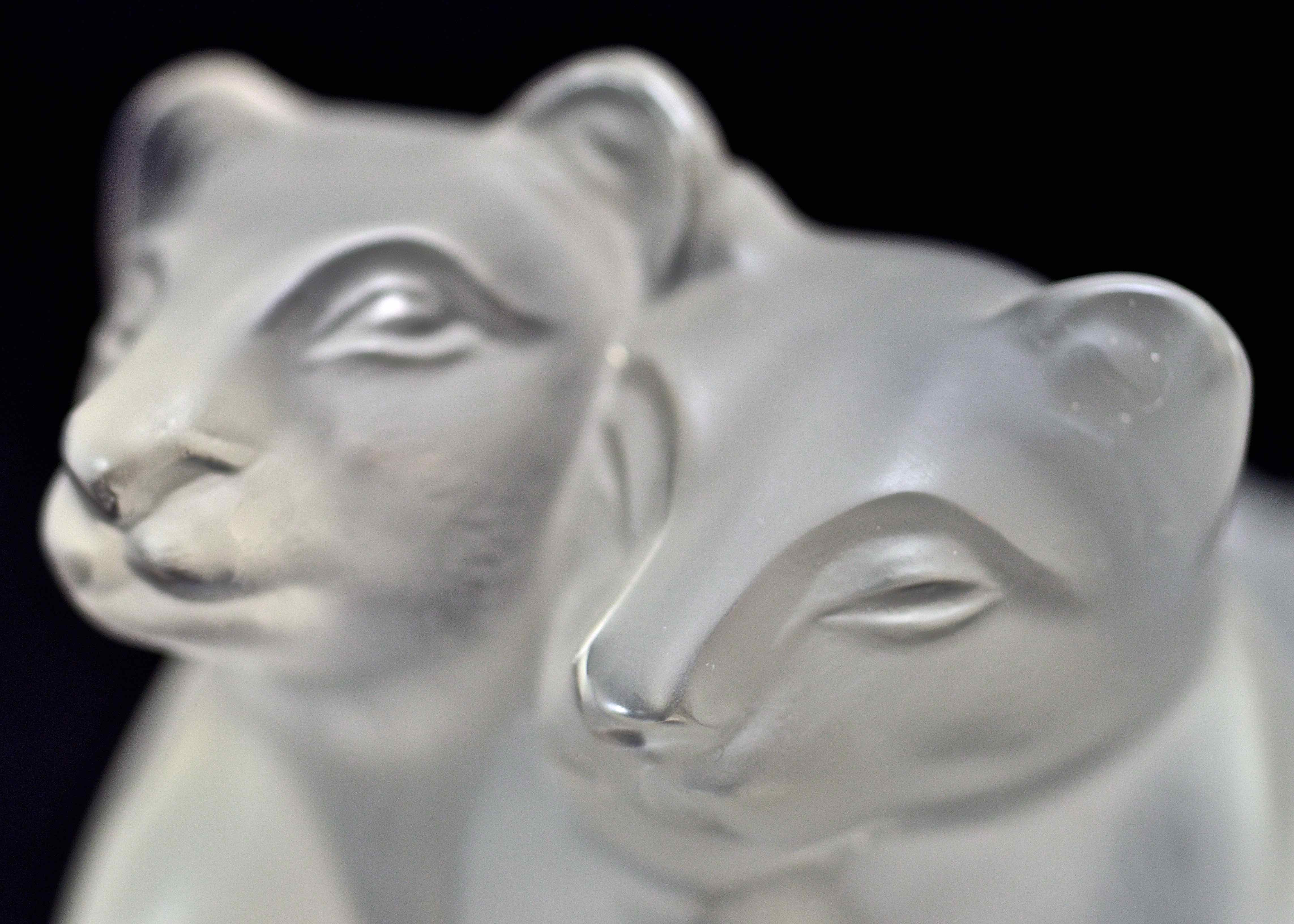 Lalique Tambwee Lion Cub Sculpture