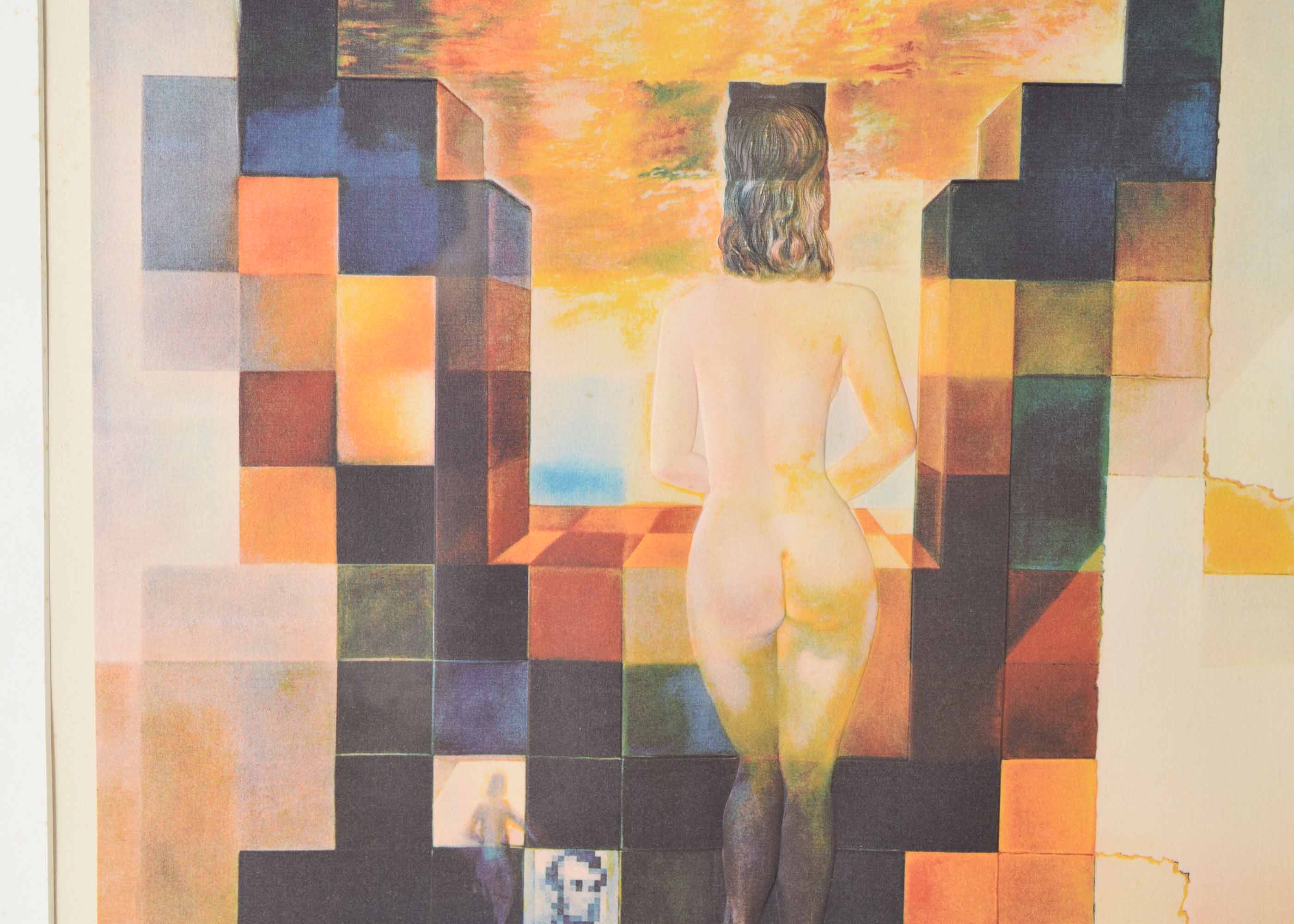 Salvador Dali "Gala Nude/Abraham Lincoln LE Embossed Lithograph