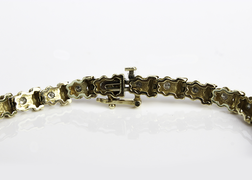 10K Gold and Diamond Tennis Bracelet