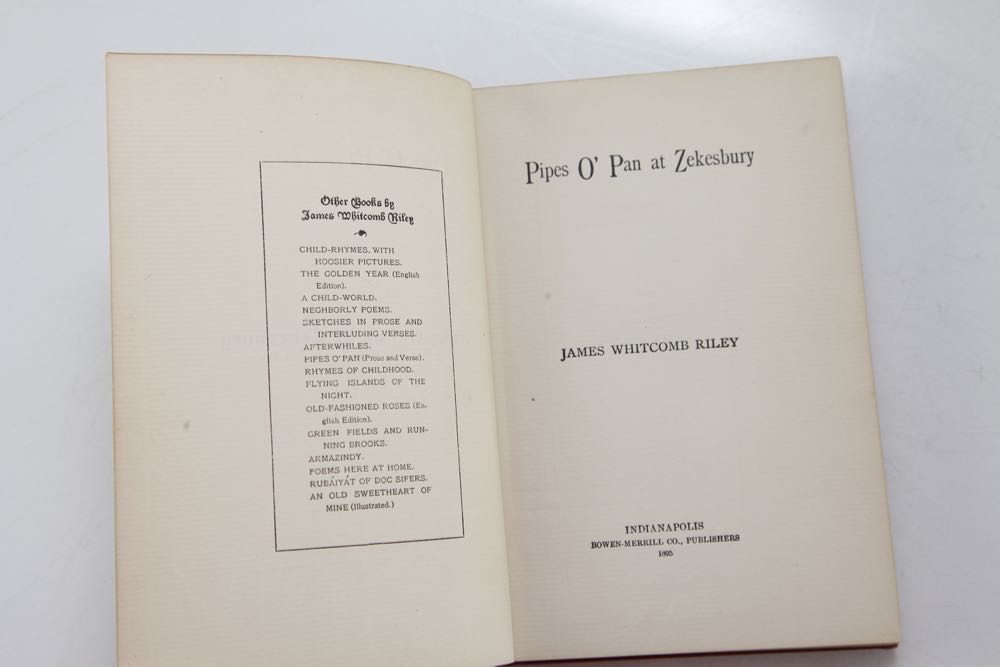 Antique Hardcover "Pipes O'Pan At Zekesbury" Book