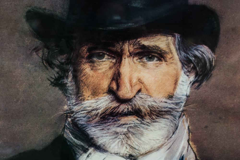 Framed Offset Lithograph of Painted Portrait of Giuseppe Verdi