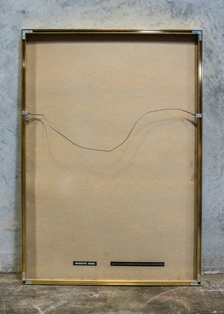 Framed Offset Lithograph of Painted Portrait of Giuseppe Verdi