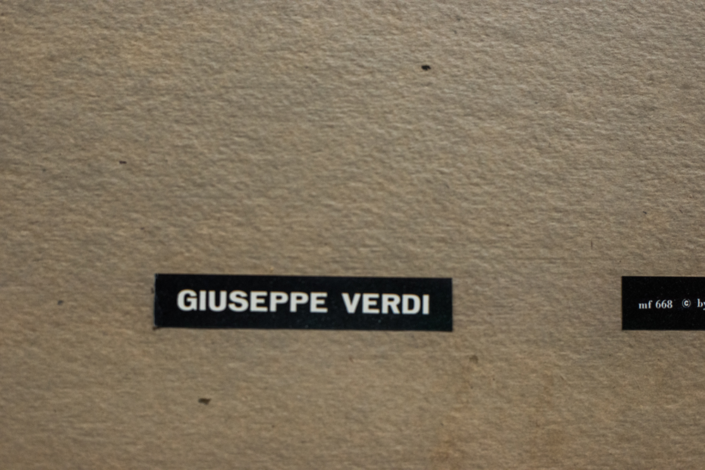 Framed Offset Lithograph of Painted Portrait of Giuseppe Verdi