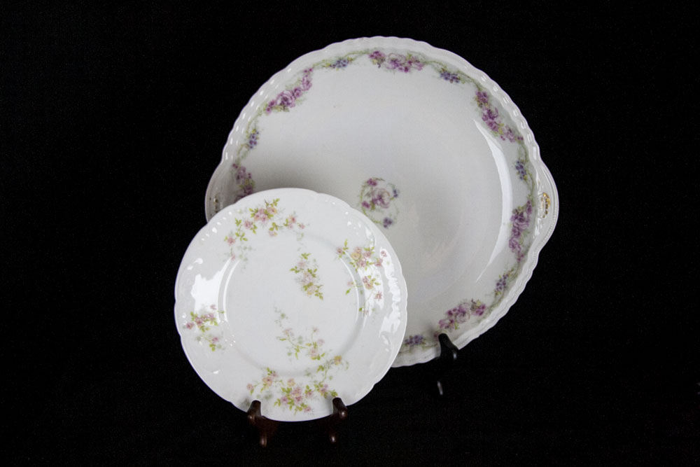 Pair Serving Plates including a Limoges