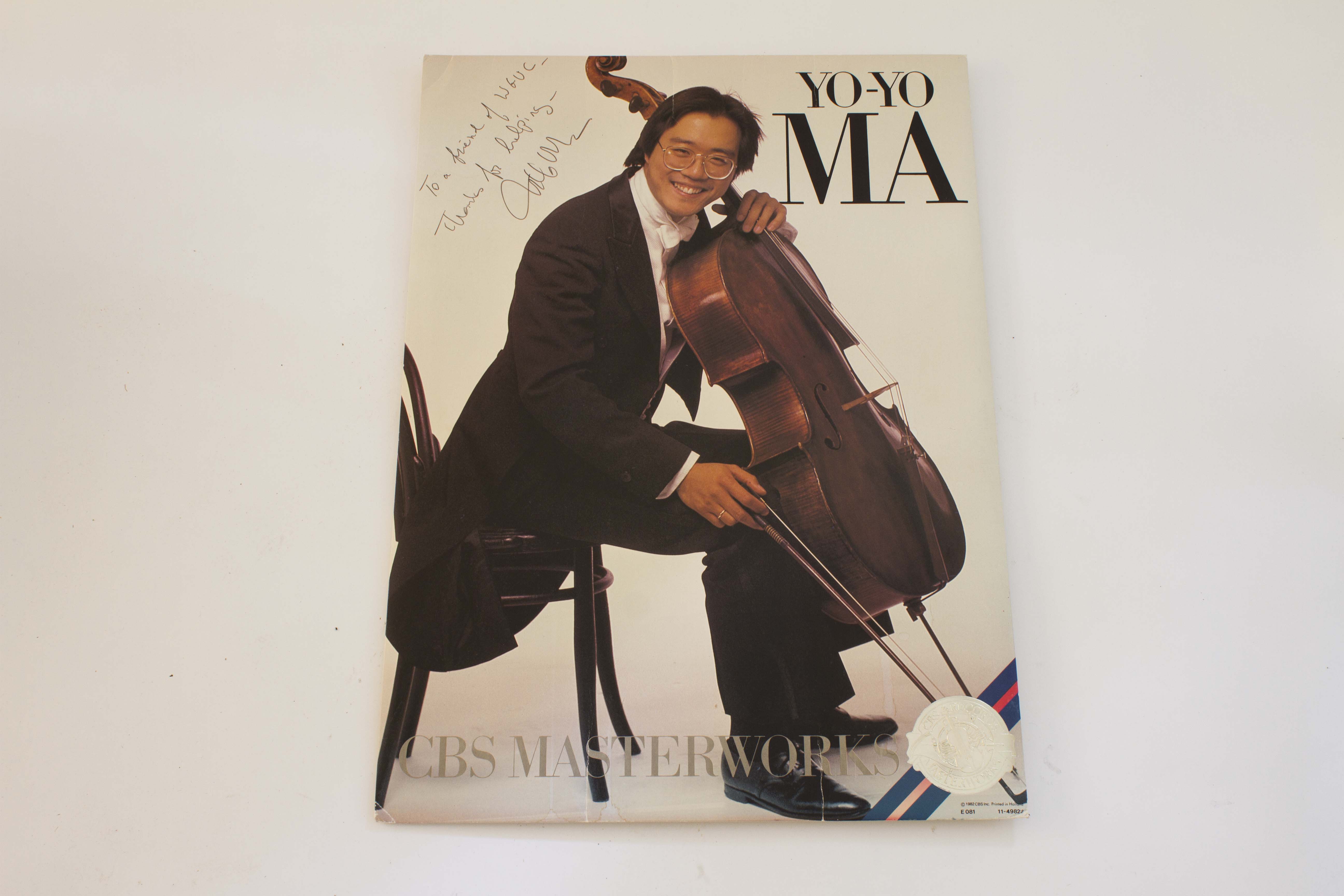 Autographed Yo-Yo Ma Poster