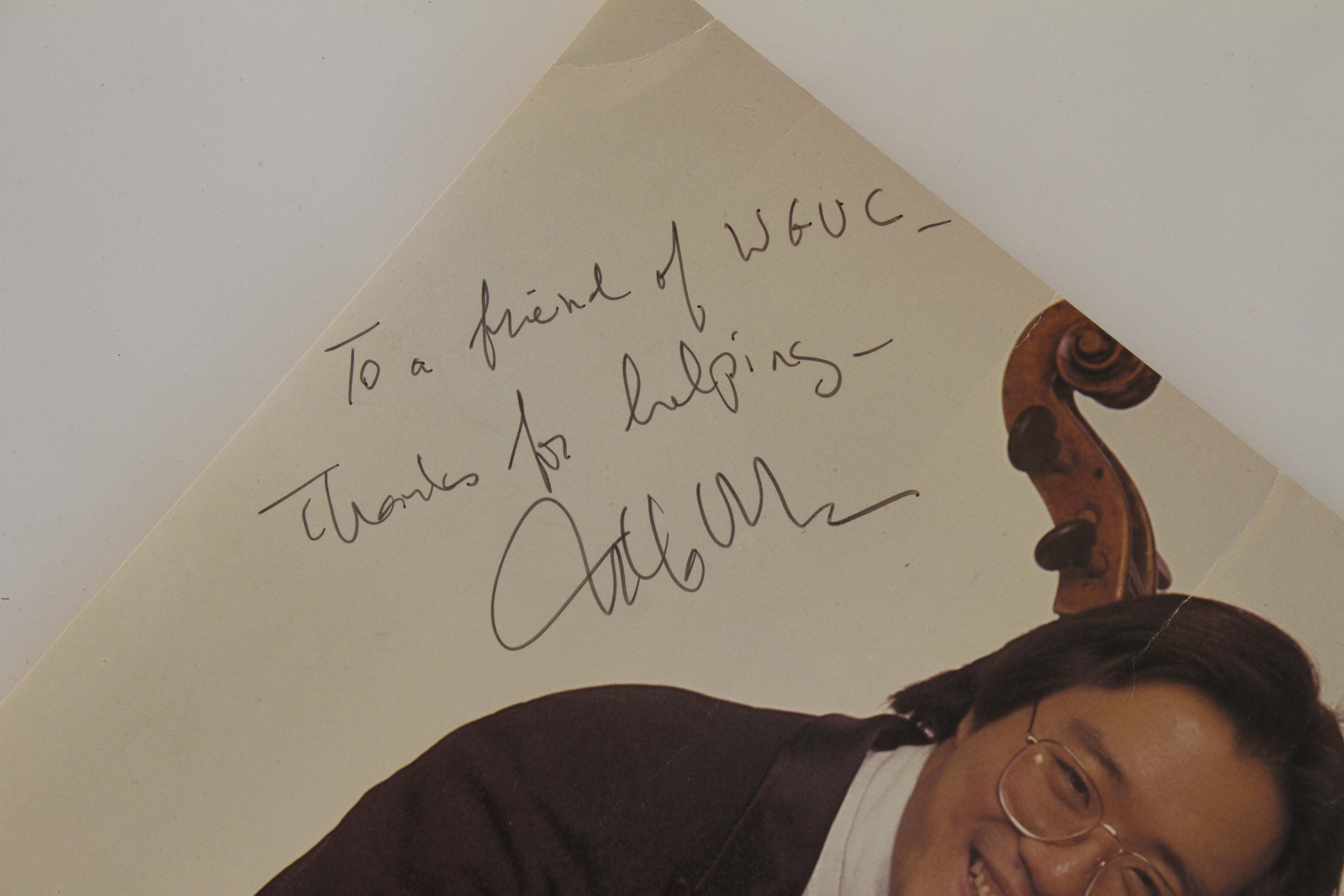 Autographed Yo-Yo Ma Poster