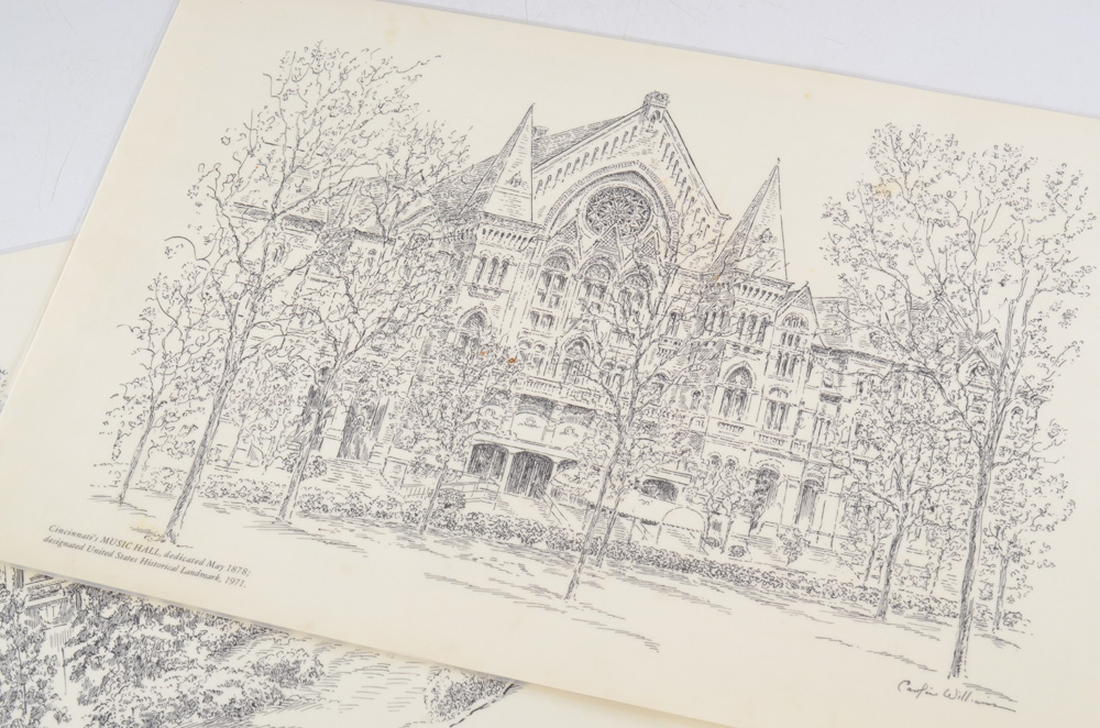 Set of Four Vintage Caroline Williams Cincinnati Placemats