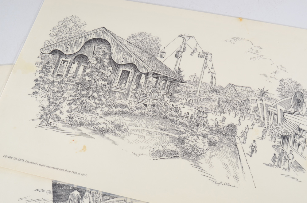 Set of Four Vintage Caroline Williams Cincinnati Placemats