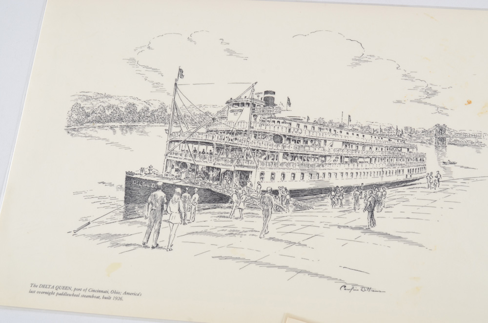 Set of Four Vintage Caroline Williams Cincinnati Placemats