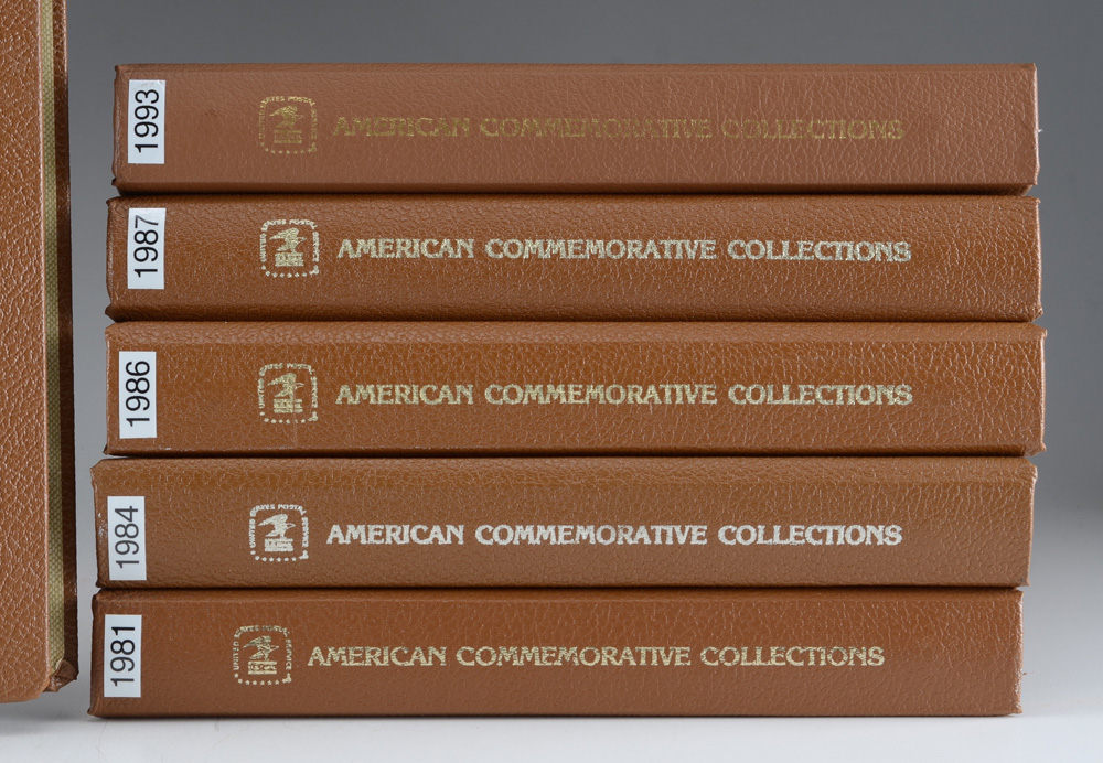 Six Volume USPS American Commemorative Stamp Collection Books
