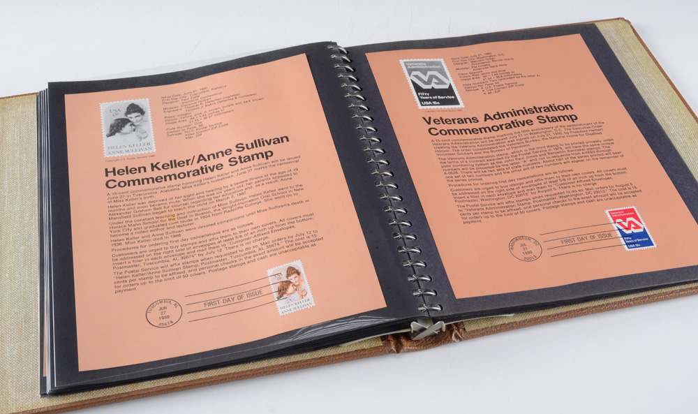 Six Volume USPS American Commemorative Stamp Collection Books
