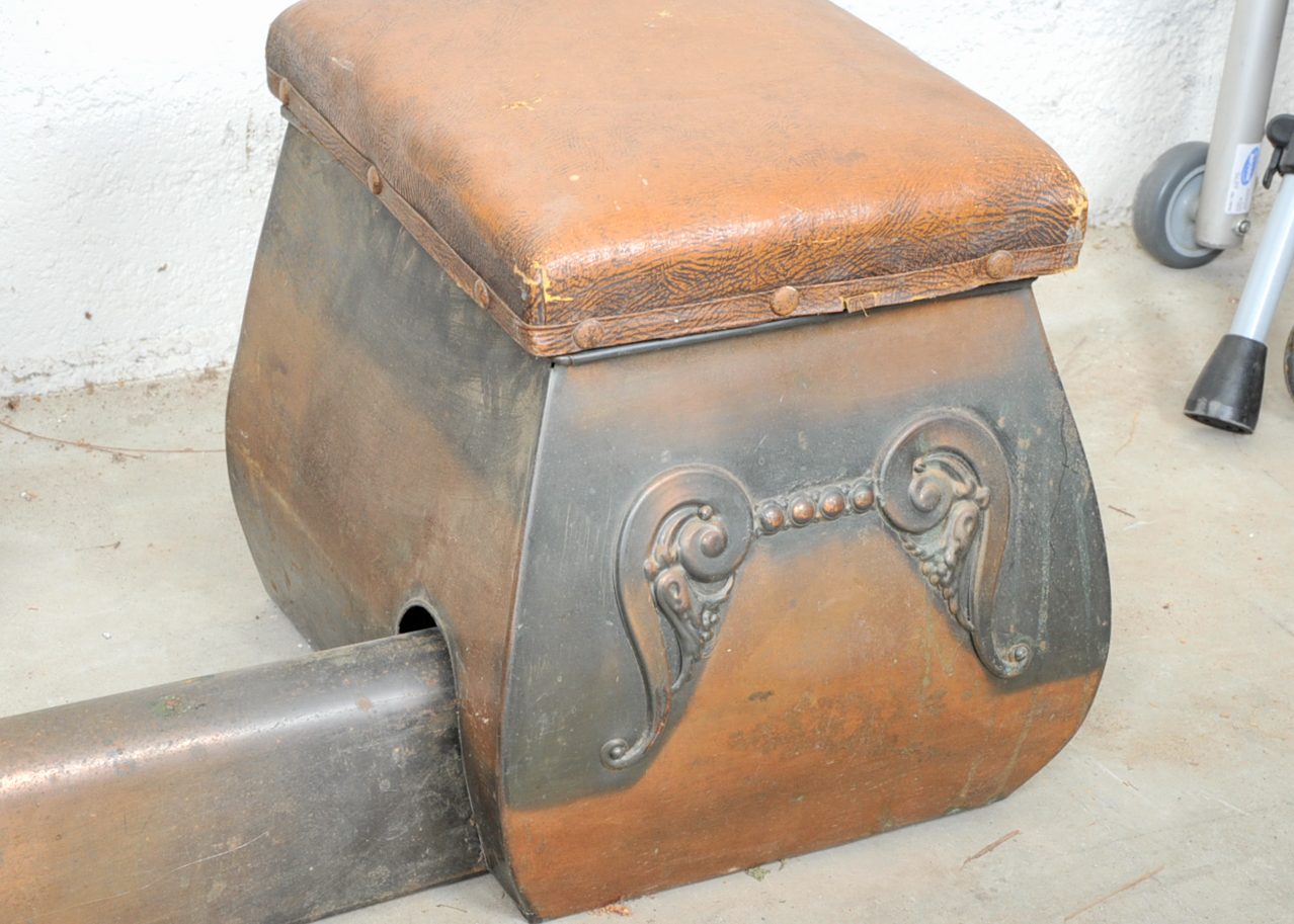 Antique English Fireplace Fender and Seat