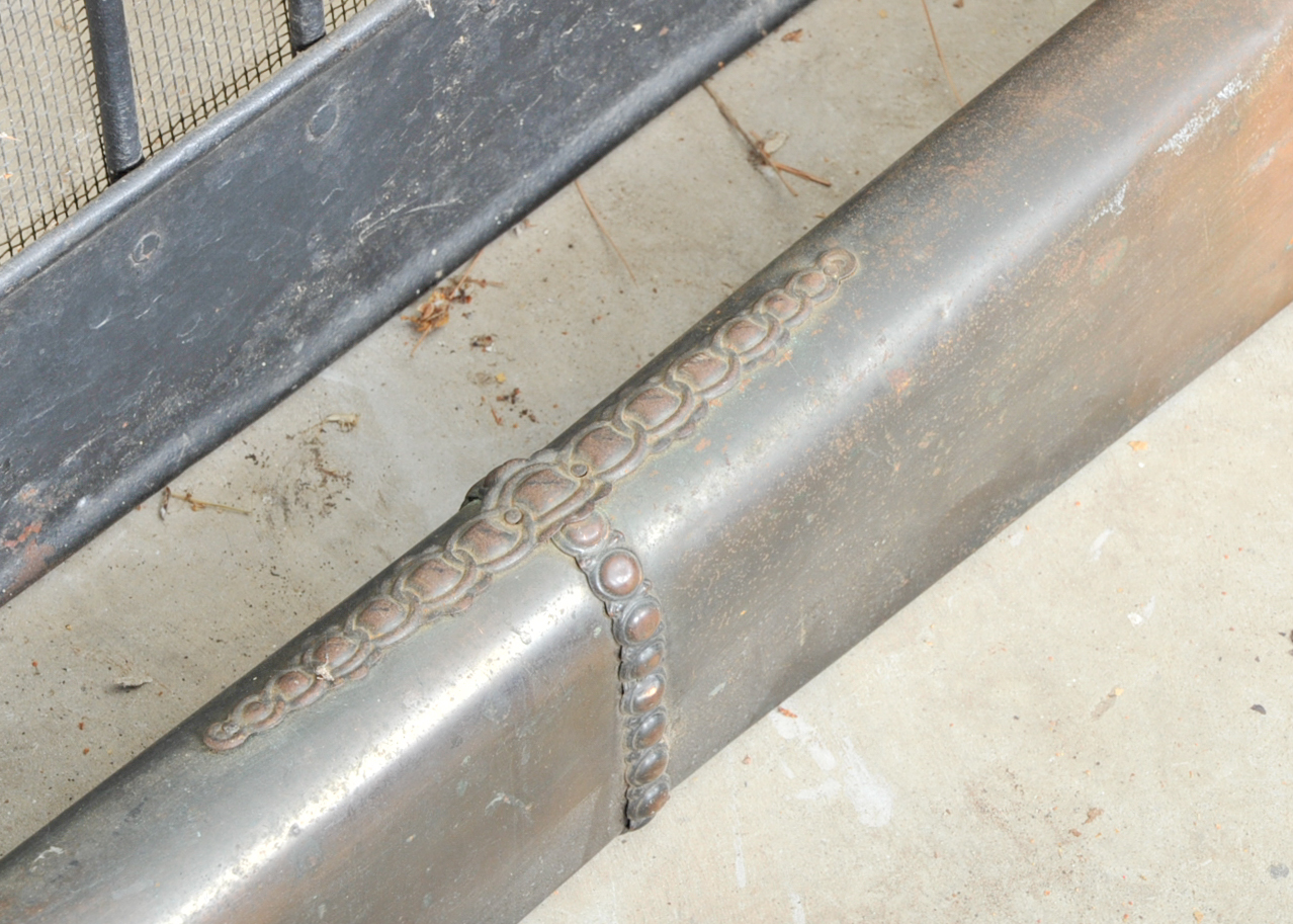 Antique English Fireplace Fender and Seat