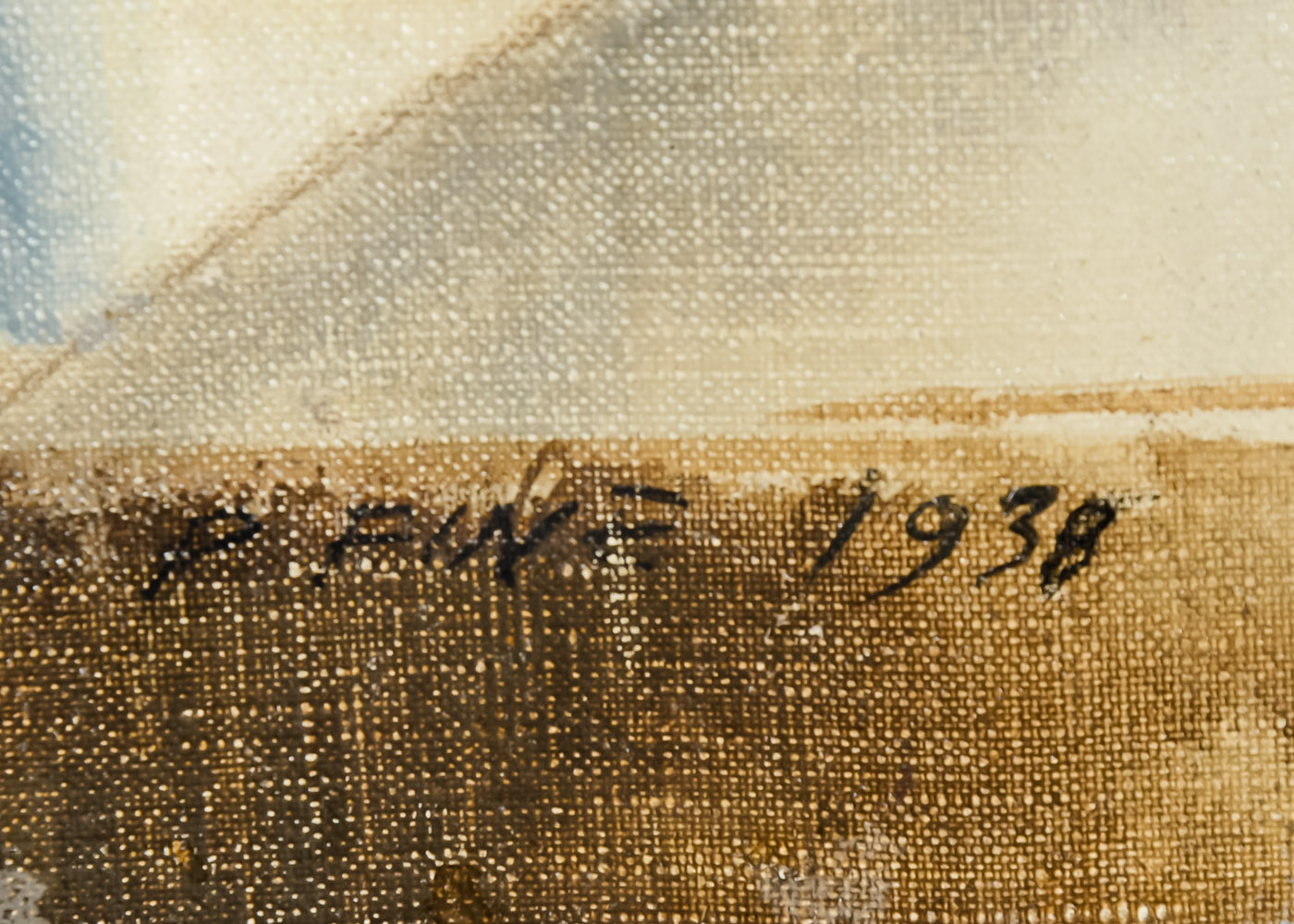 "Cubist Painting, Violin" Original Oil on Canvas by Perle Fine