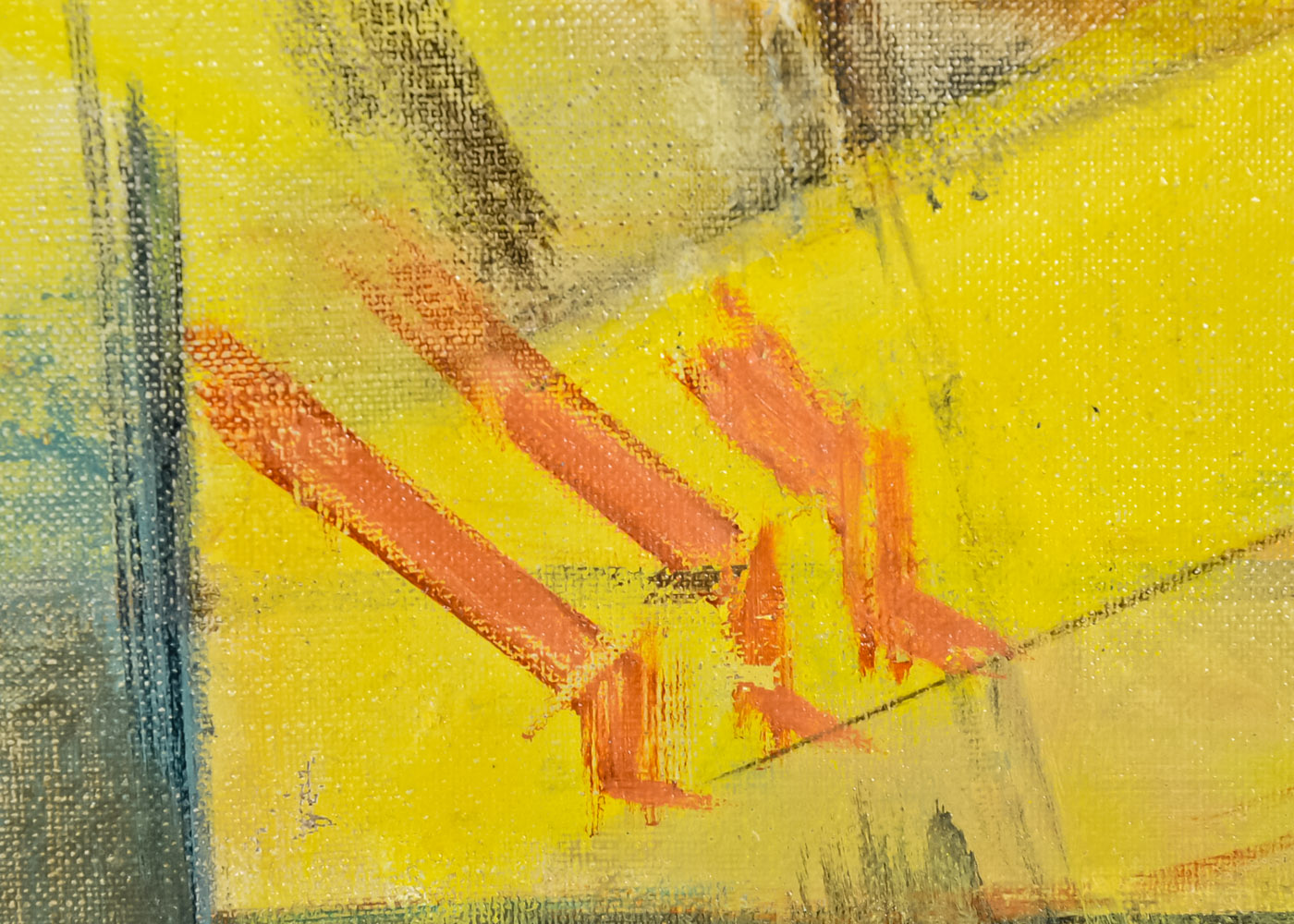 "Cubist Painting, Violin" Original Oil on Canvas by Perle Fine