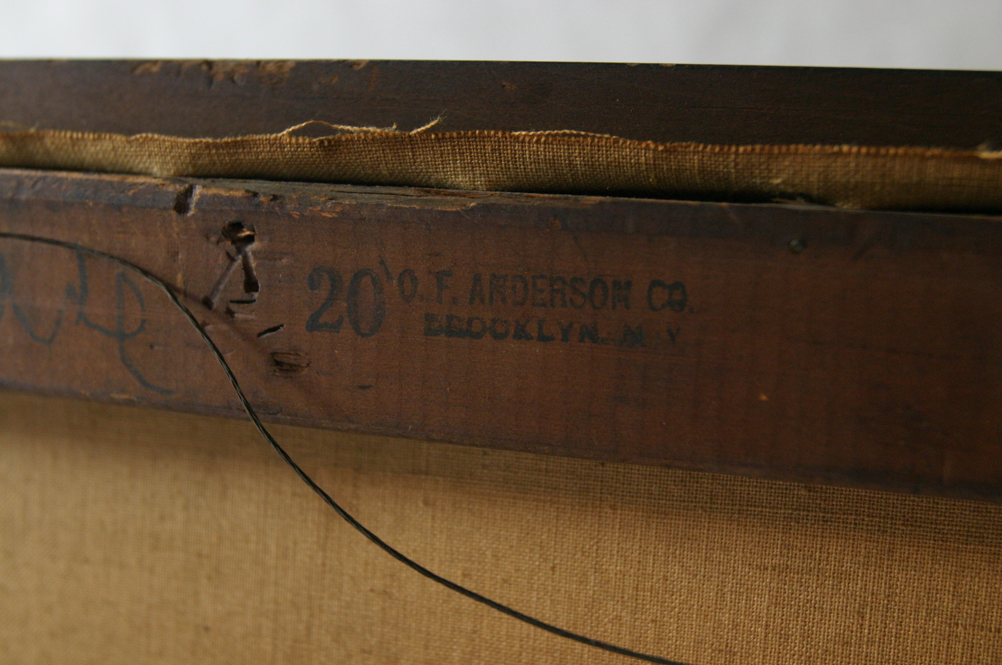 Circa 1930s L.S. Ayres Executive Oil on Canvas Portrait