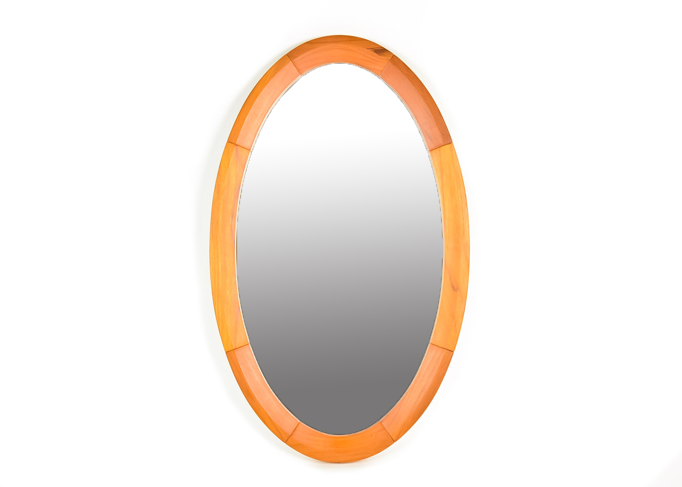 Cherry Wood Oval Mirror