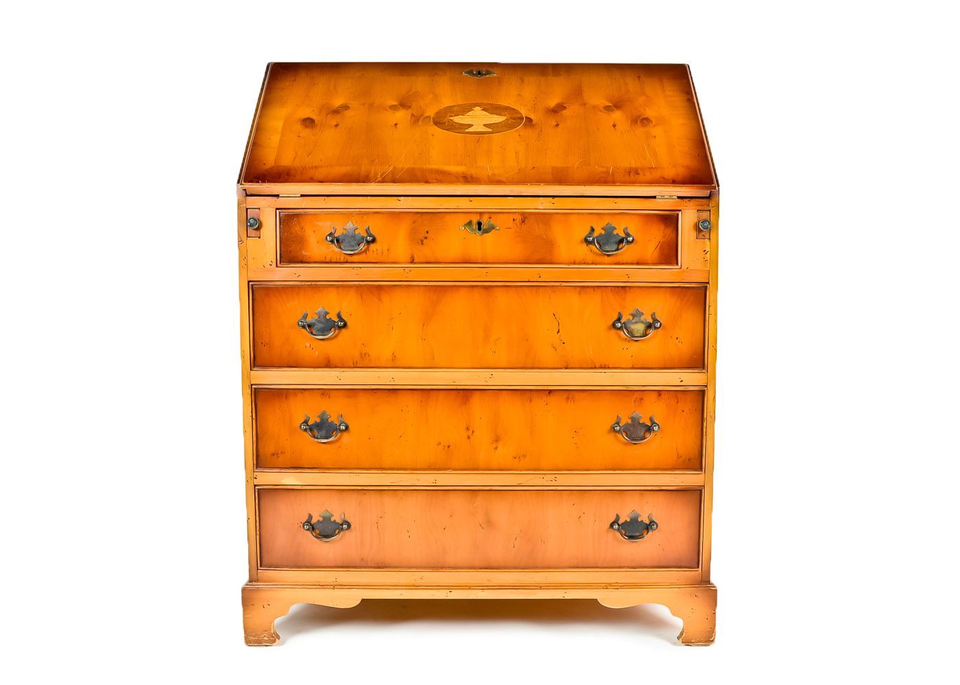 Vintage Oak Secretary Desk by RR English Reproduction Furniture