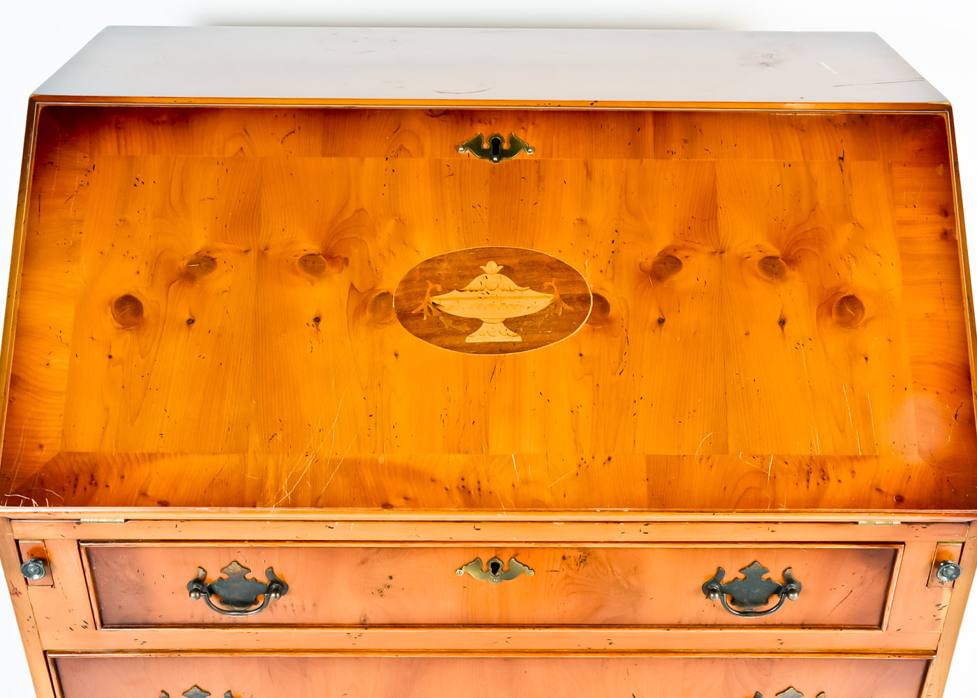 Vintage Oak Secretary Desk by RR English Reproduction Furniture