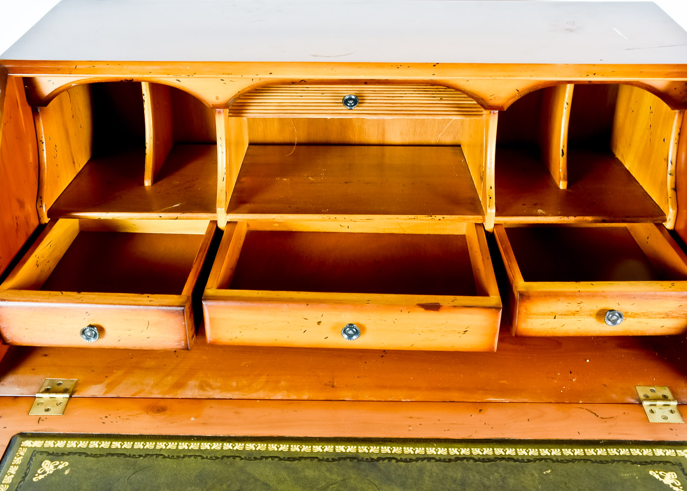 Vintage Oak Secretary Desk by RR English Reproduction Furniture