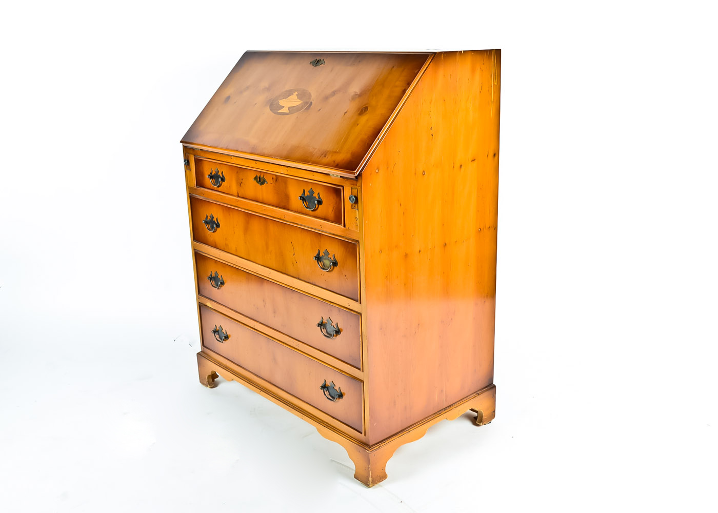 Vintage Oak Secretary Desk by RR English Reproduction Furniture