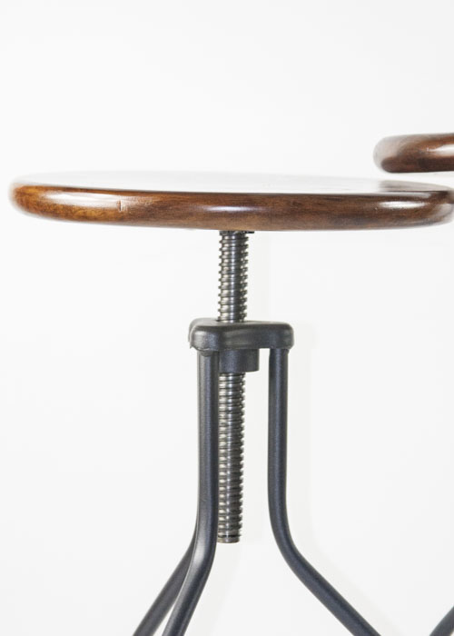 Modern Wood and Iron Bar Stools
