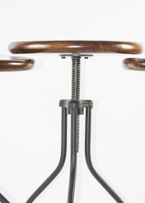 Modern Wood and Iron Bar Stools