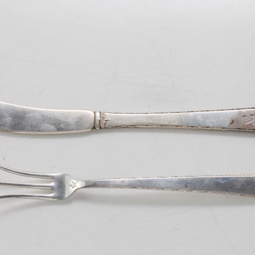 Sterling Silver Towle "Old Lace"  Butter Knife and Fork