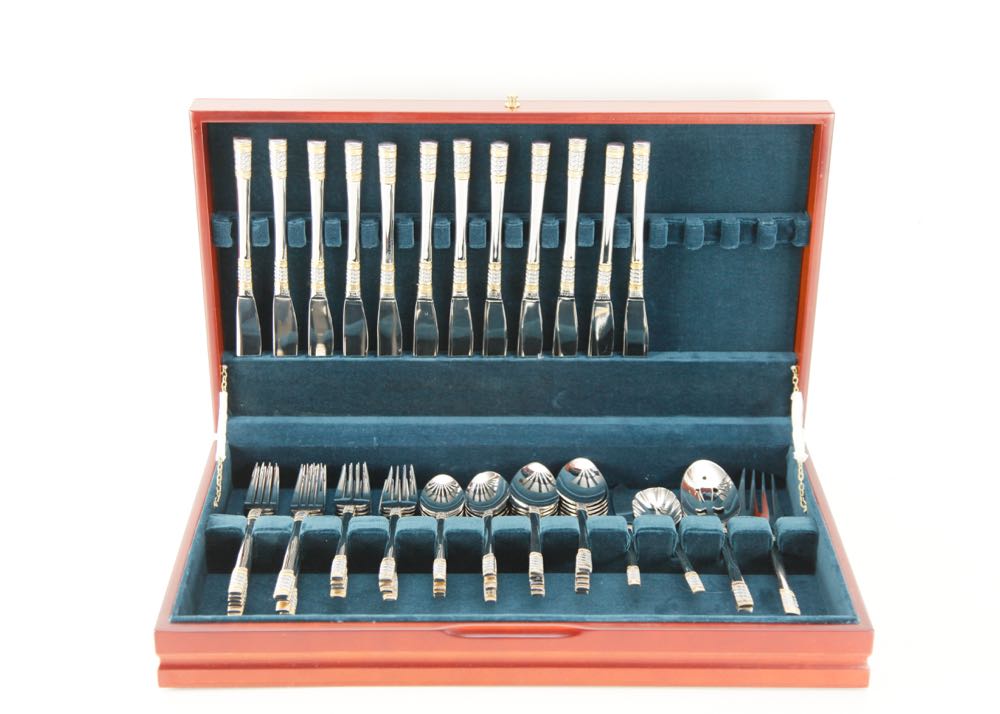 Set of Wallace Stainless Steel Flatware