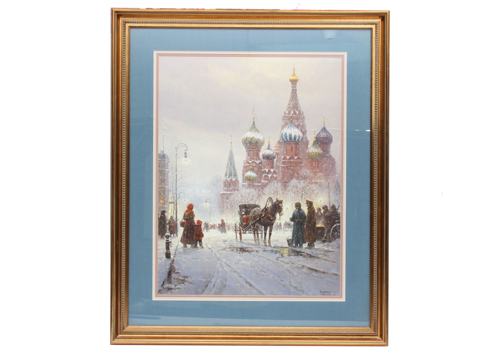 Offset Lithograph of "Cathedral of St. Basil" by G. Harvey