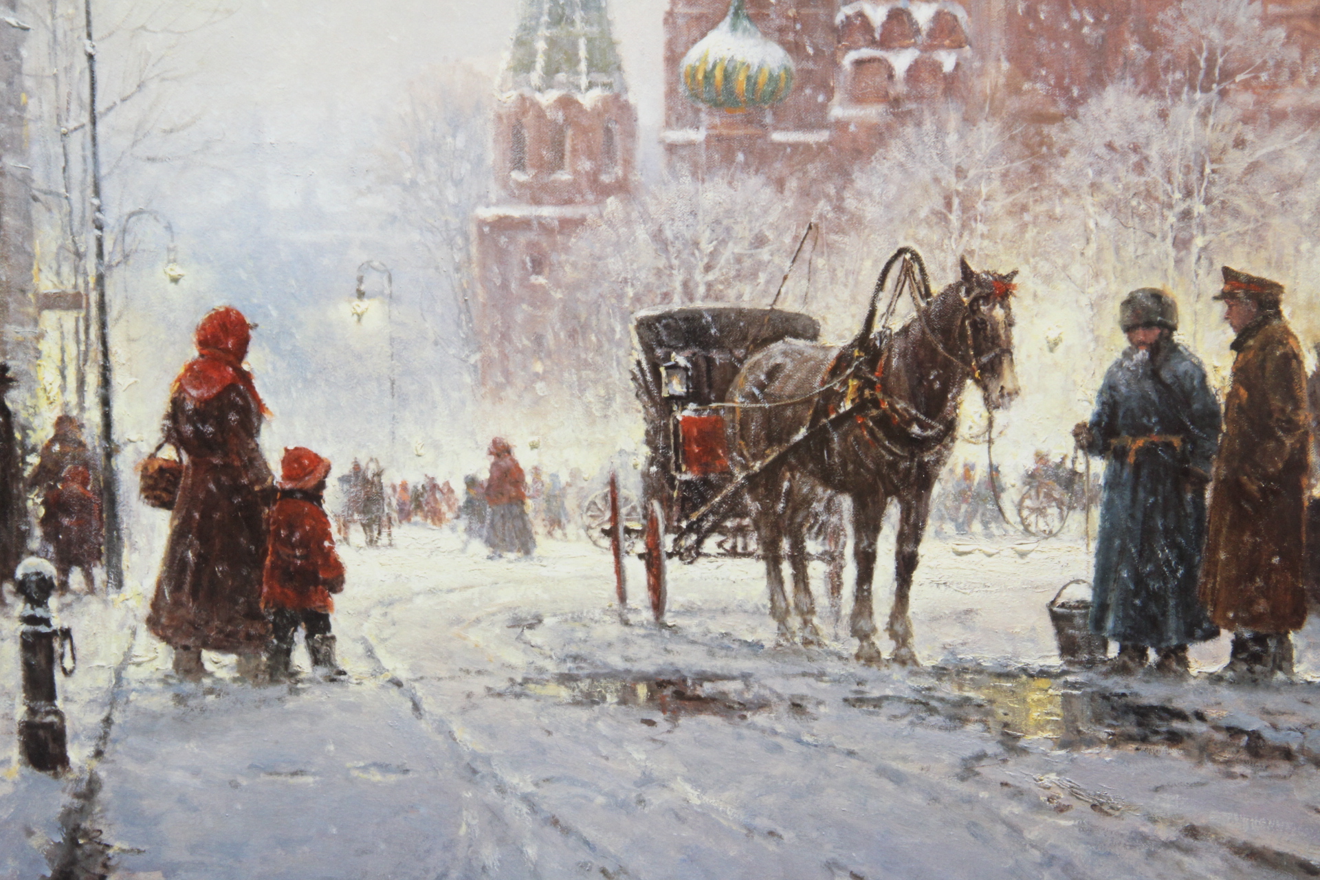 Offset Lithograph of "Cathedral of St. Basil" by G. Harvey