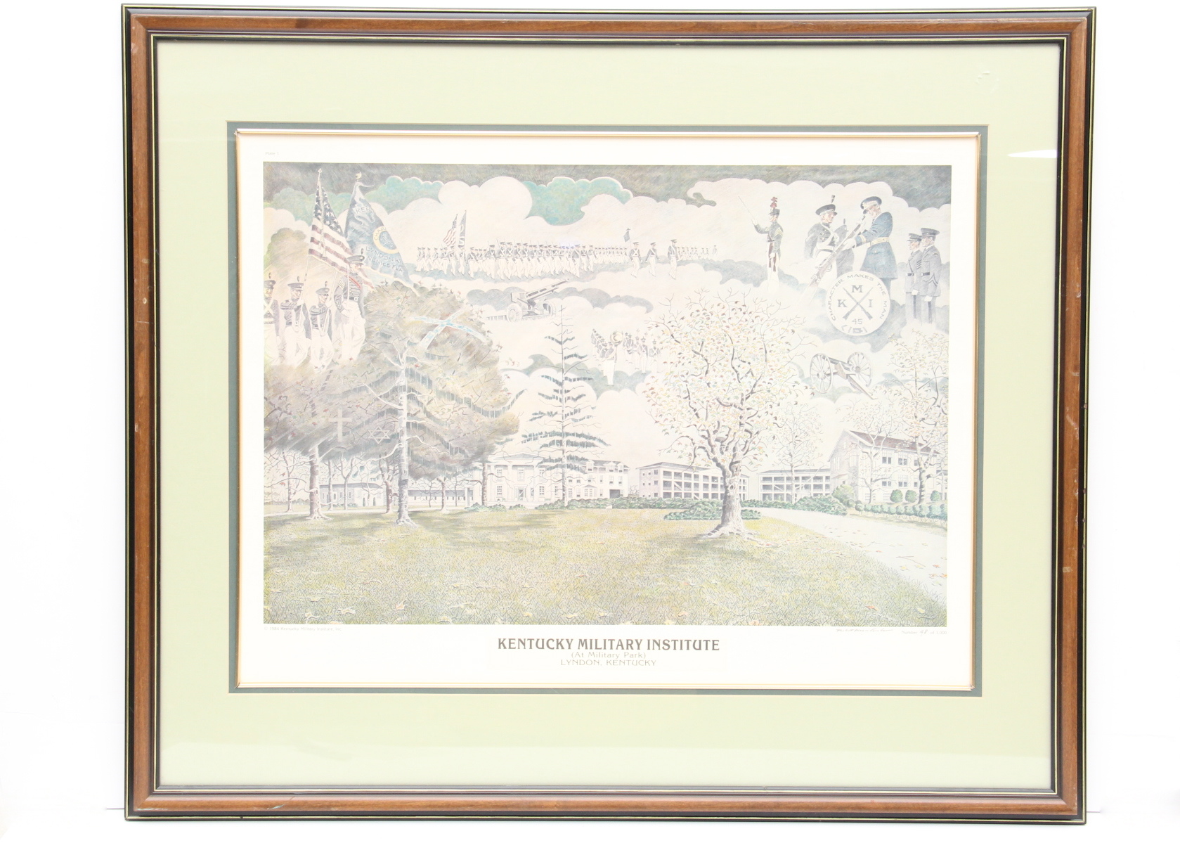 "Kentucky Military Institute" Offset Lithograph by Robert Combs