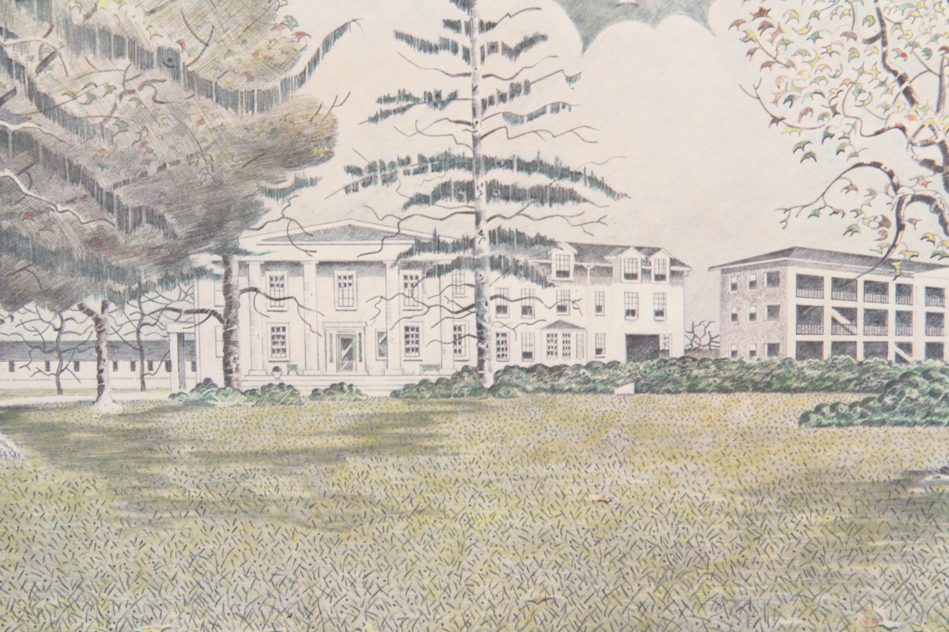 "Kentucky Military Institute" Offset Lithograph by Robert Combs