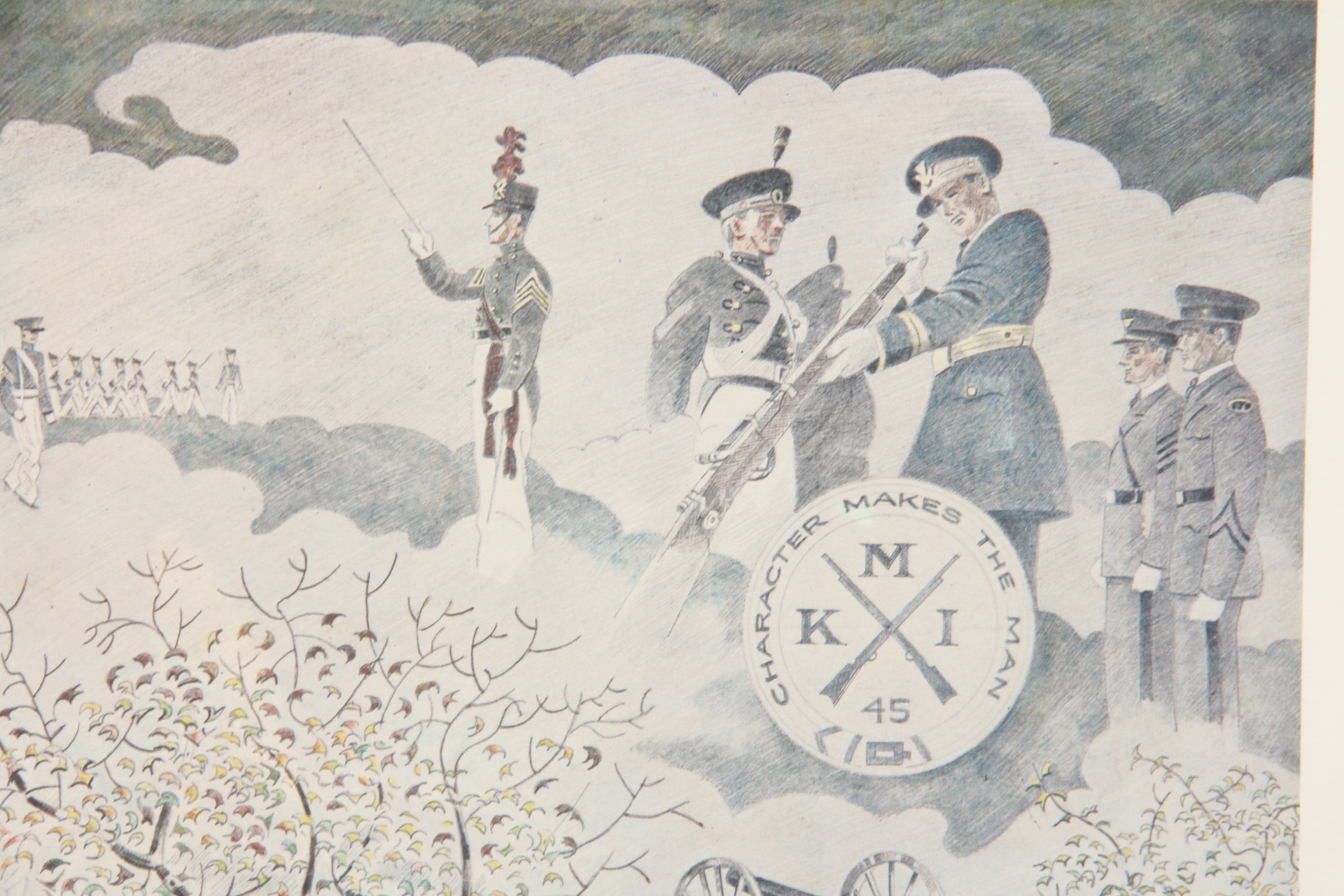 "Kentucky Military Institute" Offset Lithograph by Robert Combs