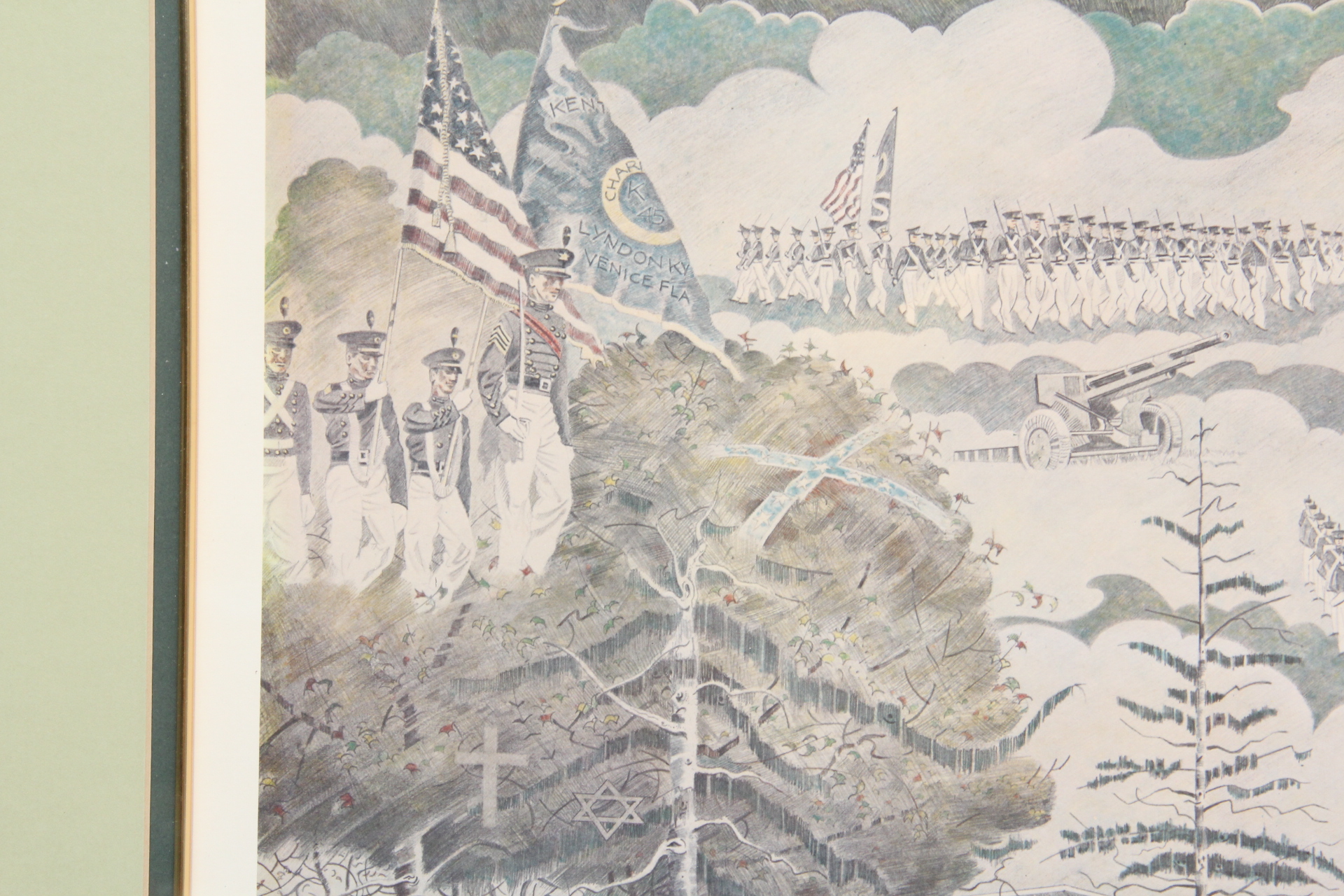 "Kentucky Military Institute" Offset Lithograph by Robert Combs