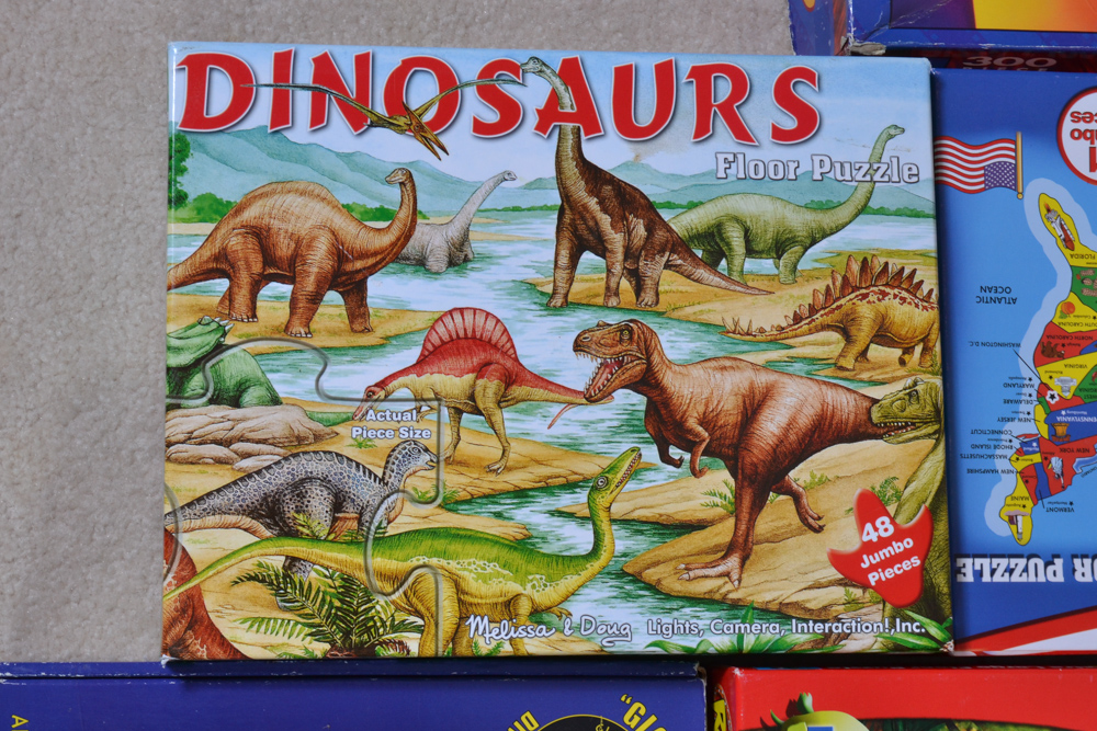 Twelve Children's Extra Large Floor Puzzles