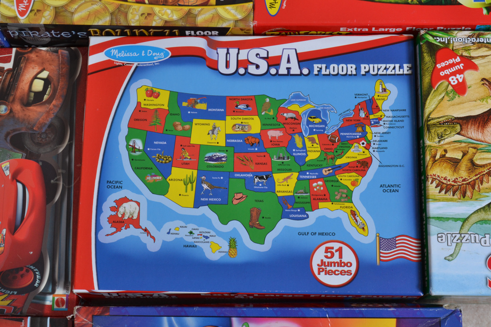 Twelve Children's Extra Large Floor Puzzles