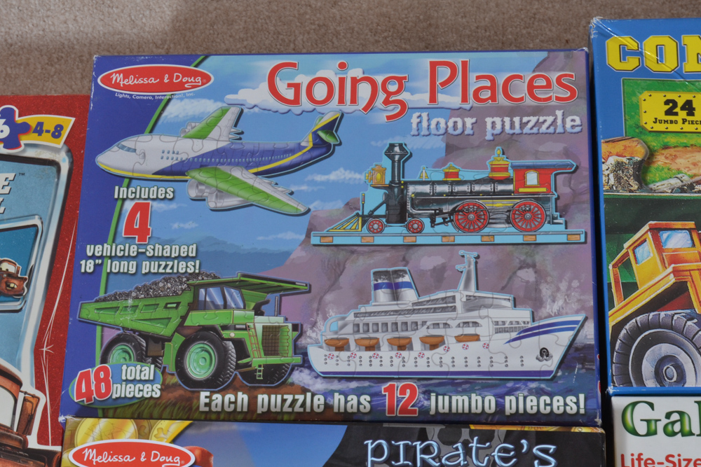 Twelve Children's Extra Large Floor Puzzles