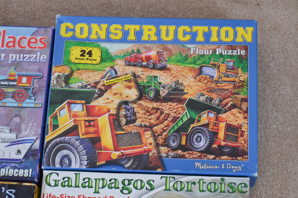 Twelve Children's Extra Large Floor Puzzles