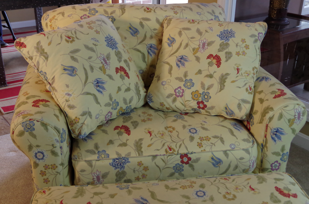Kincaid Overstuffed Chair and Ottoman