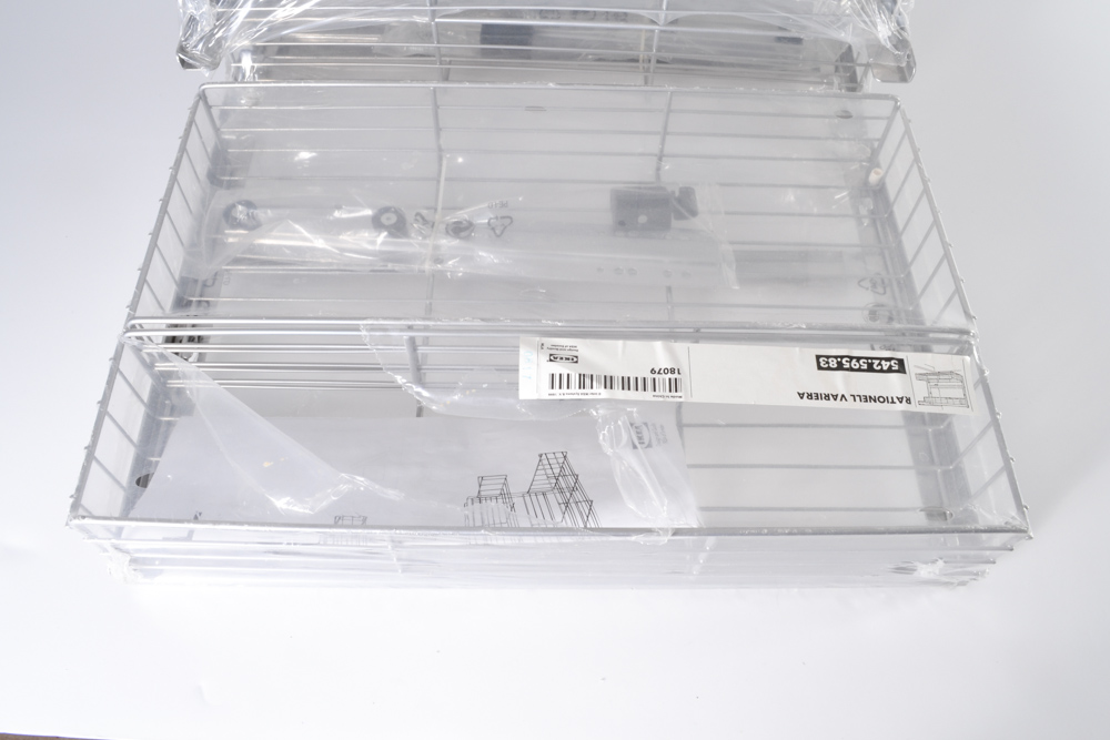 Set of Four Ikea Cabinet Pull-Out Steel Baskets