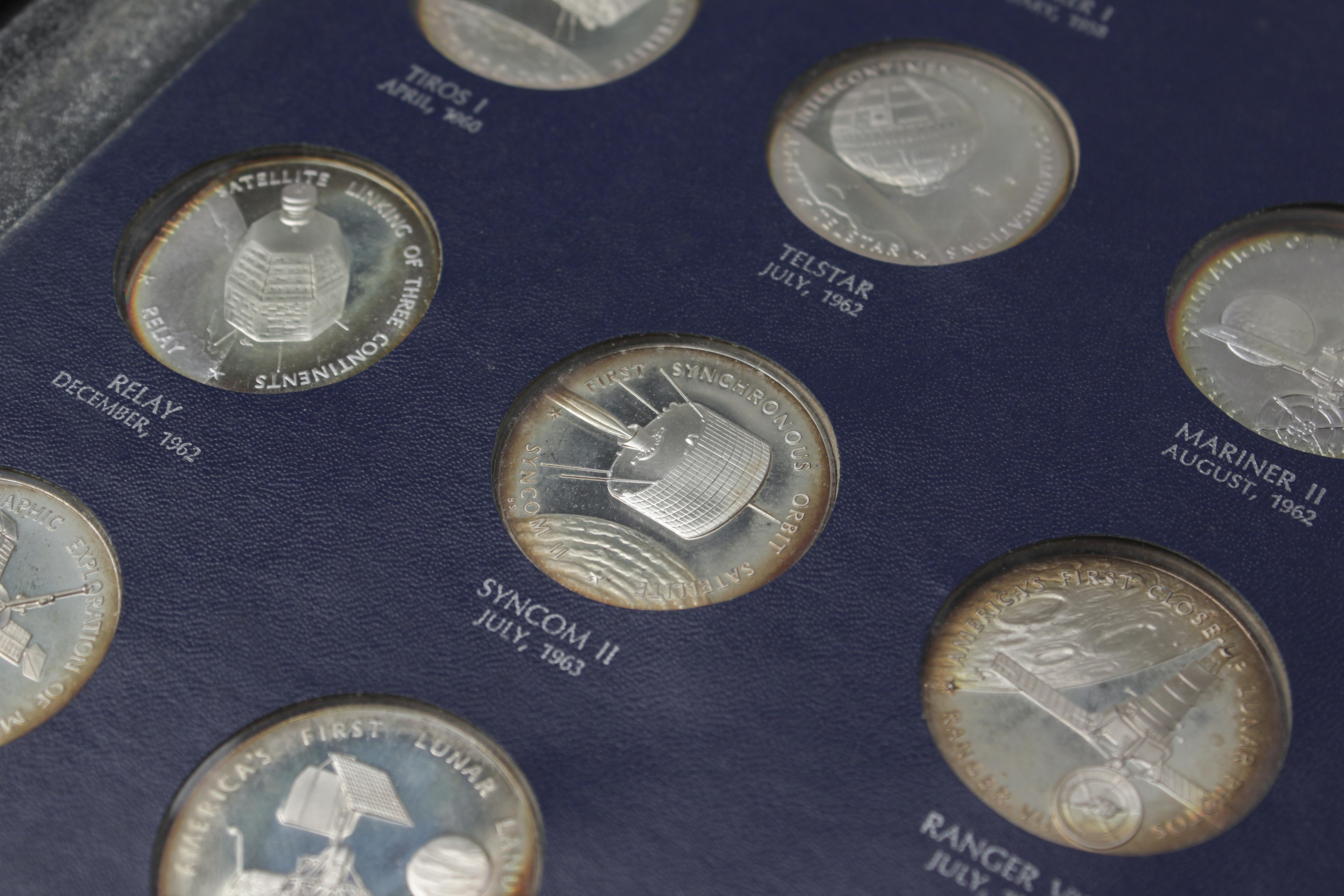 Franklin Mint 'America In Space" First Edition Sterling Proof Set