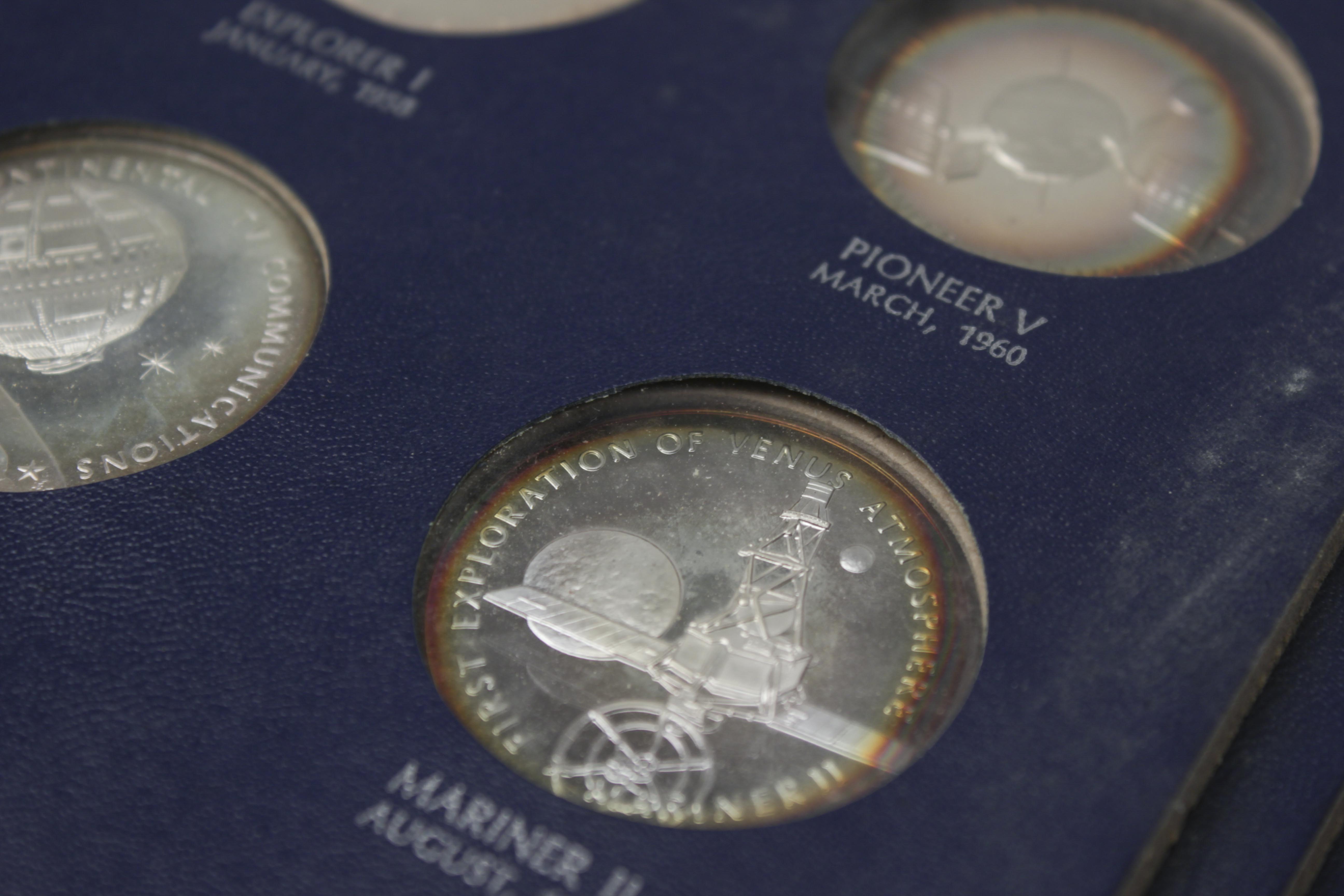 Franklin Mint 'America In Space" First Edition Sterling Proof Set