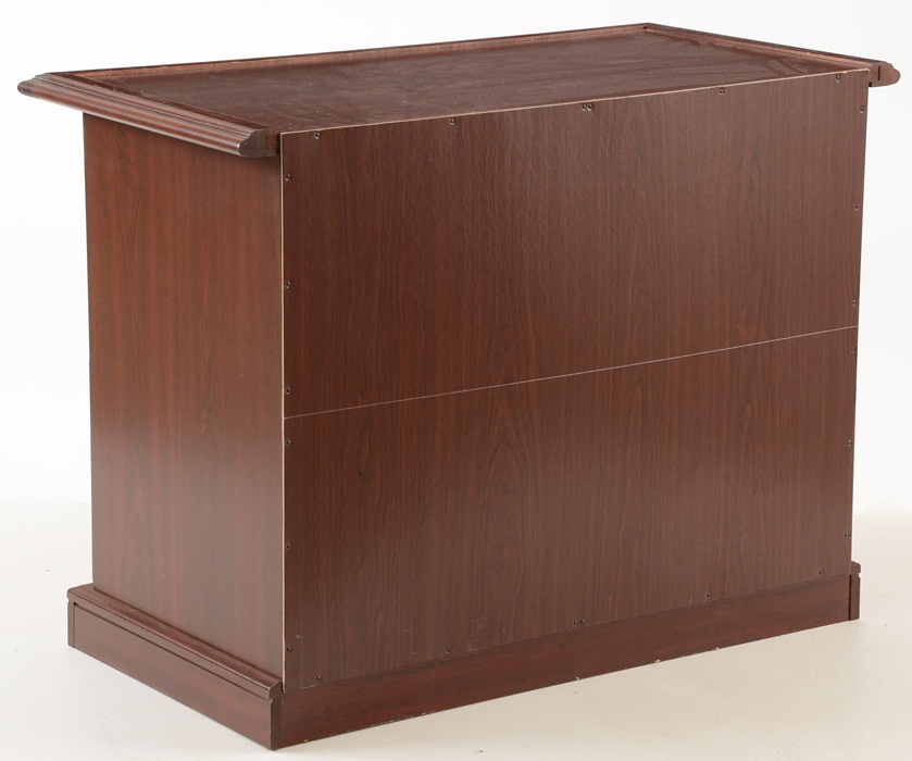 Faux-Mahogany Office Filing Cabinet