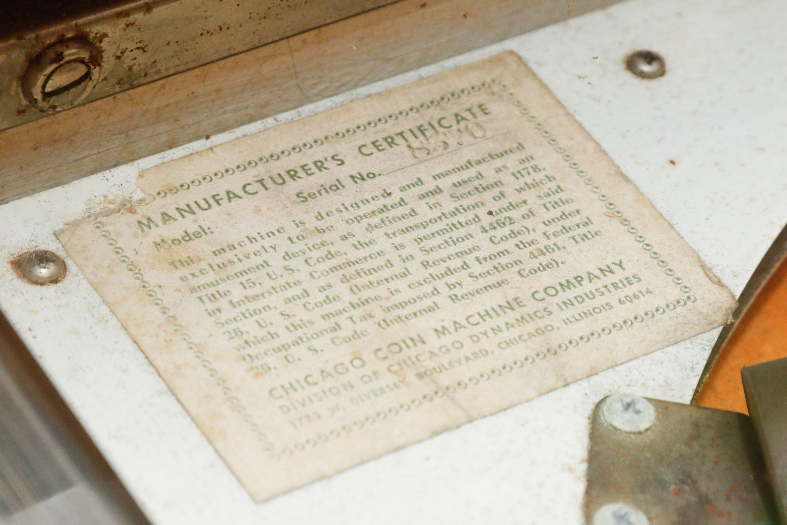 "Casino" Pinball Machine by Chicago Coin