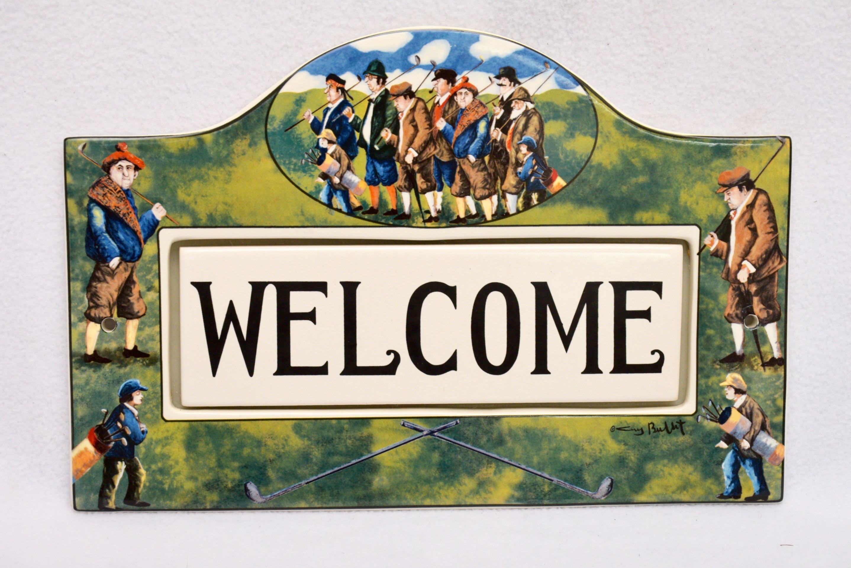 Santa Barbara Ceramic Design Welcome Sign by Guy Buffet