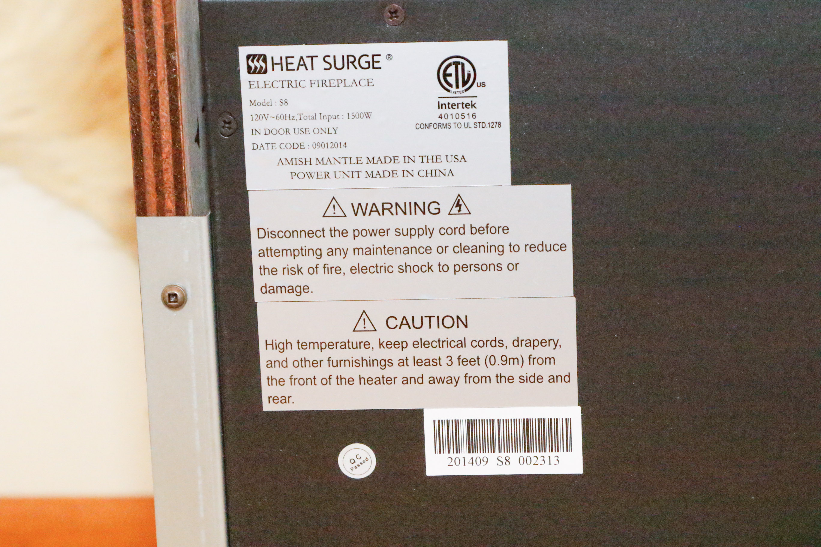 Two Heat Surge Electric Fireplace Units