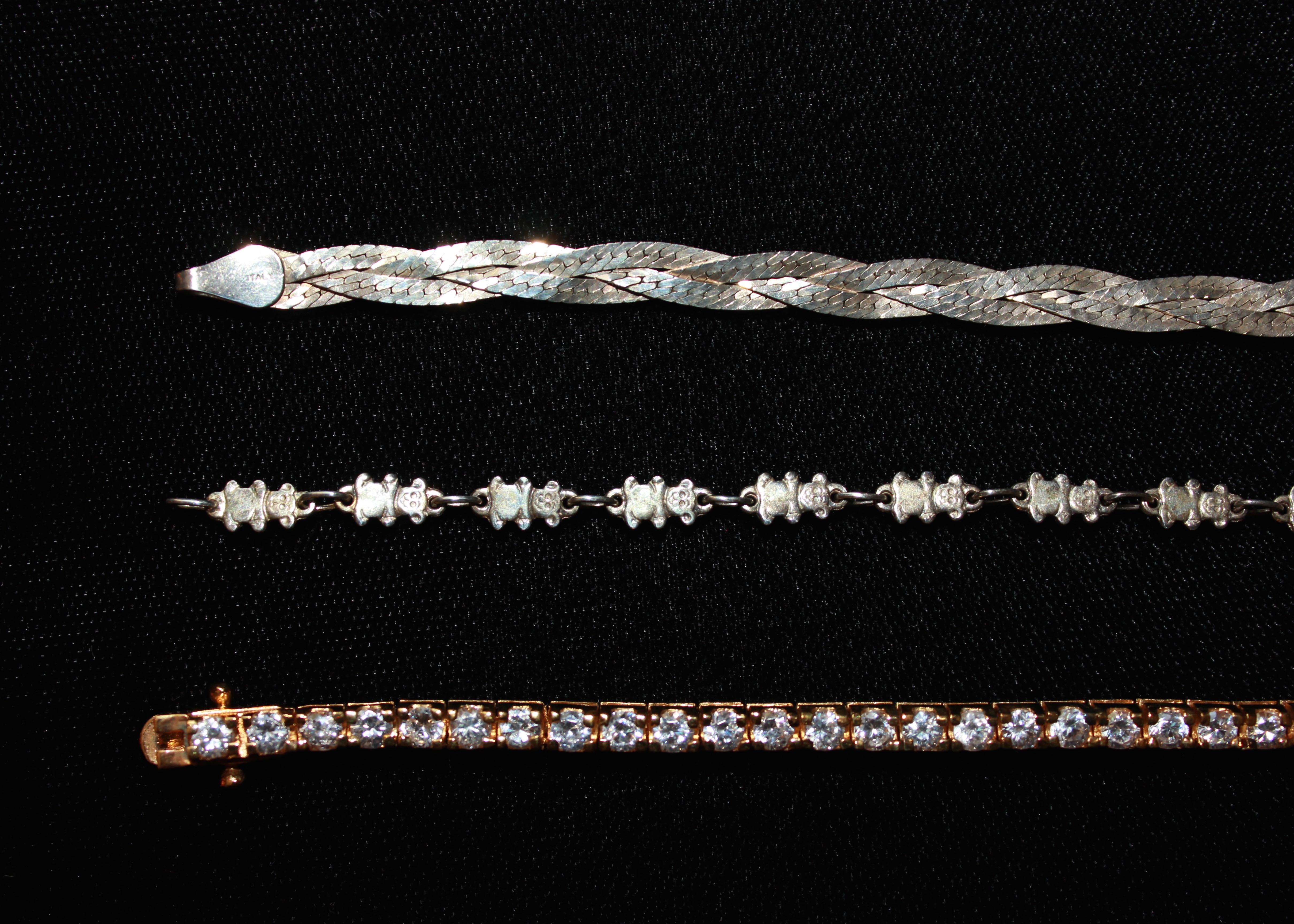 Trio of Sterling Silver Bracelets