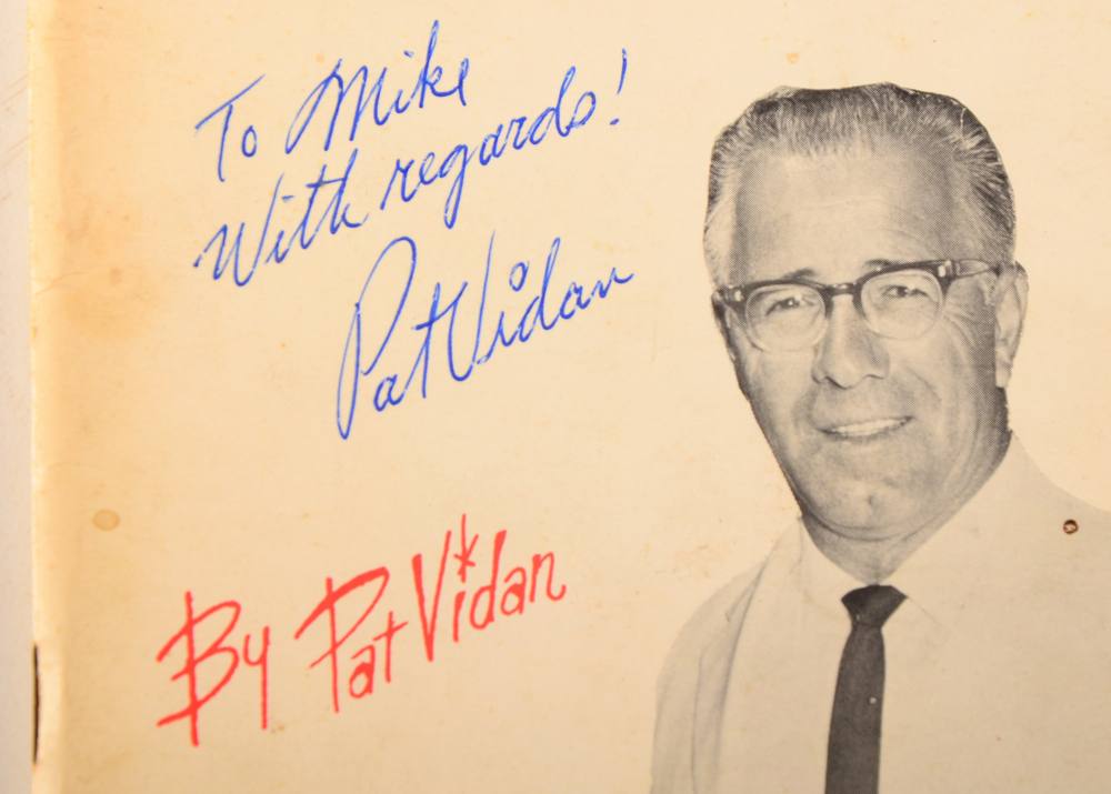 Indy 500 Starter Pat Vidan Signed Book